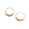 European and American Fashionable Screw Thread Bead Earrings - Versatile Copper Hoops for Women
