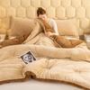 Sleeping grid milk velvet embroidery flower winter quilt core