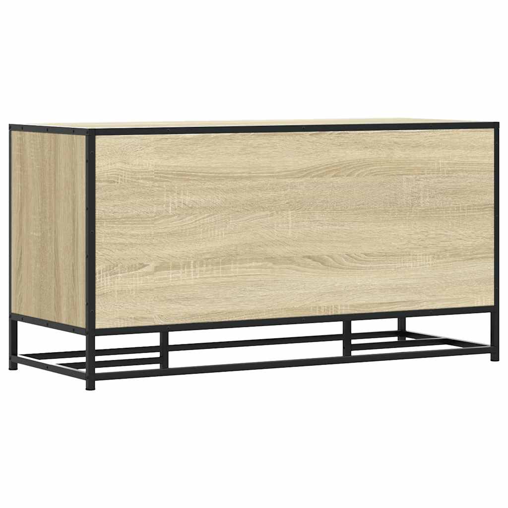 Shoe Bench Sonoma Oak 100 x 40 x 53.5 cm Engineered Wood and Metal