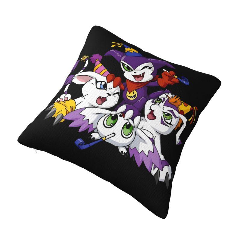 Custom Gatomon Cushion Cover Adventure Anime Soft Modern Pillow