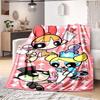 1PC The Powerpuff Girls printed blanket, all season lightweight home office outdoor nap multifunctional blanket A9