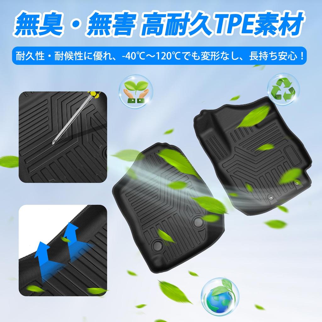 Virauto 3D Floor Mats for Suzuki New Jimny and JC74W Automatic Transmissions Compatible with and Nomad 2018 and TPE Scratch and Stain Abrasion Easy
