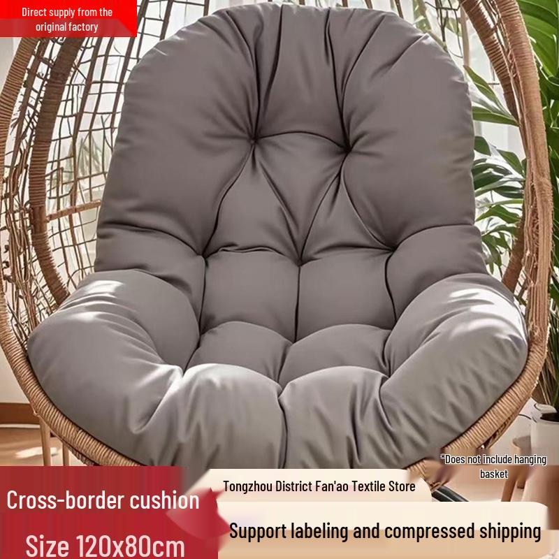Cojín grueso impermeable para asiento y respaldo de cesta colgante de exterior para columpio, cuna, reclinable