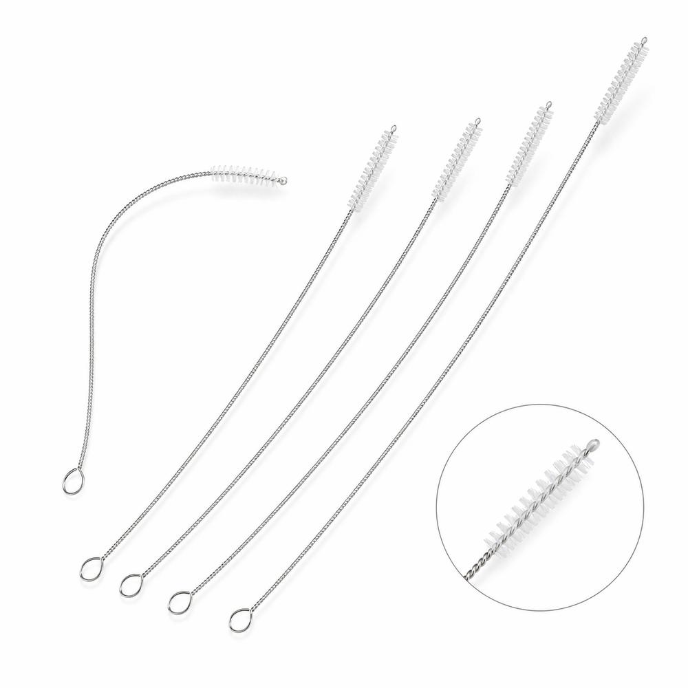 5pcs Reusable Tube Cleaner Brush Soft Hair Glass Tube Cleaners Durable Bottle Cleaning Brush Home