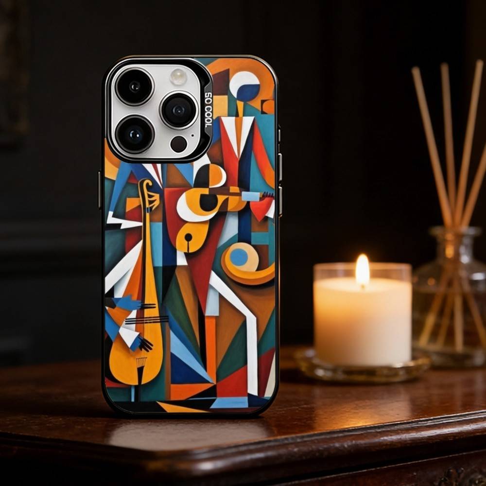 Picasso Abstract Art Painting Phone Case Color Silver Shell For IPhone 17 16 15 14 13 12 11 Pro Max Plus
