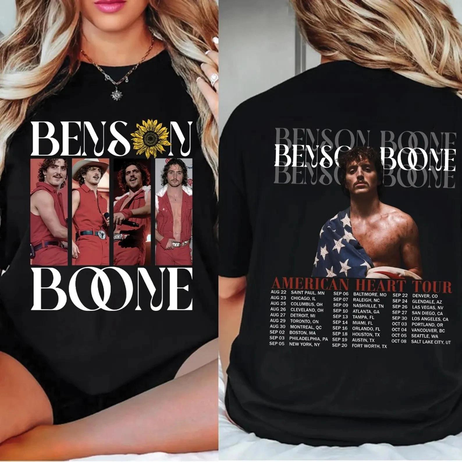 Benson Boone Concert Tour Tour Album 2026 Concert Gift Unisex Benson T-shirt XXL