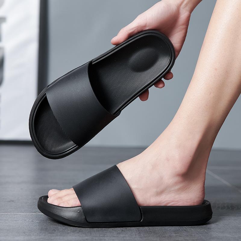 Deodorant-Hausschuhe in großer Größe Herren Sommer neu Indoor Zuhause Dicke Sohle Rutschfest Leise Kühlende Hausschuhe Herren Oberbekleidung