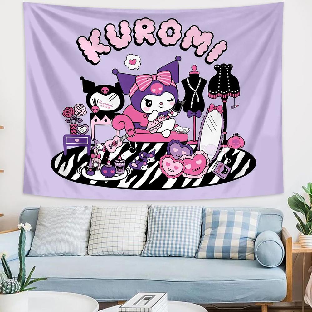 Sanrio Kuromi Bohemian Tapestry MultiCharacter Lively Living Room Bedroom Decor