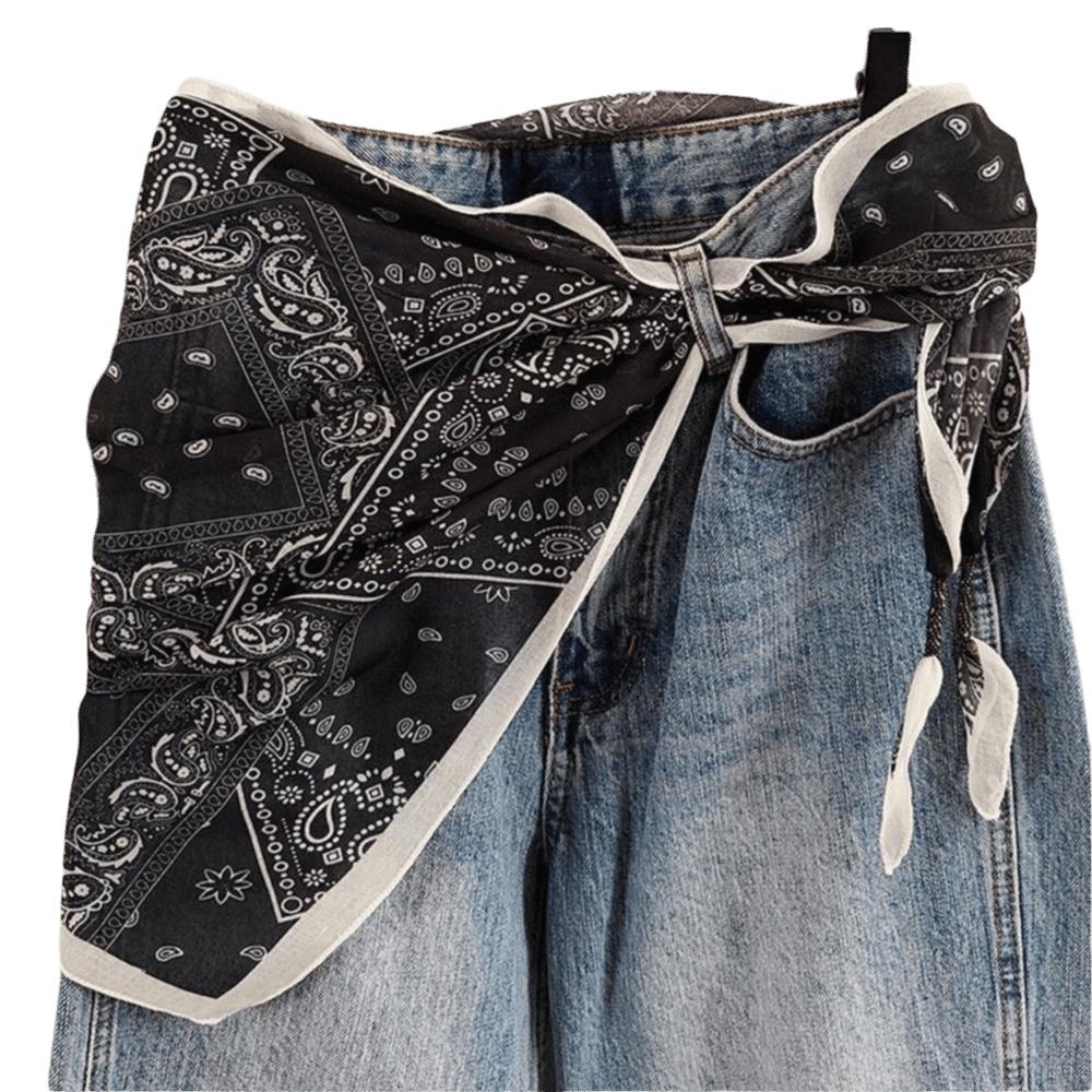 Elegantes Multifunktionales Florales Dreieckstuch Florales Batik-Damen-Halstuch Dreieck Baumwolle Ethnisch Bedrucktes Tuch Passende Hosen
