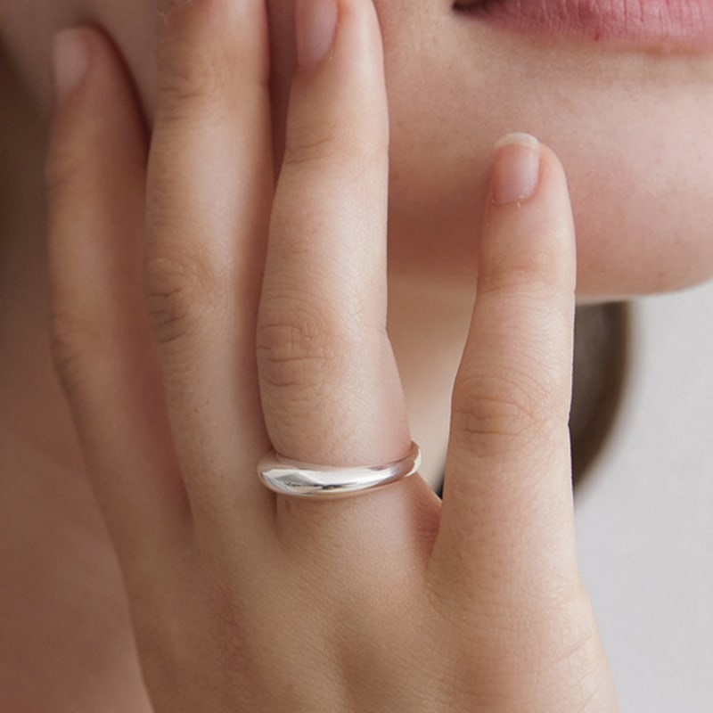 TATIANA (925 Silver) Bold Shine Minimal Ring CR1837