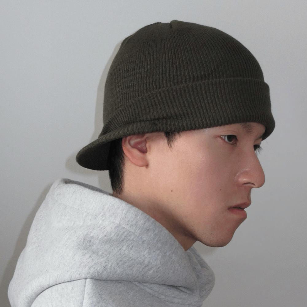 Earflap Short Brim Beanie Cap Thicken Add Plush Lined Hat Fashion Warm Knitted Peaked Cap Winter