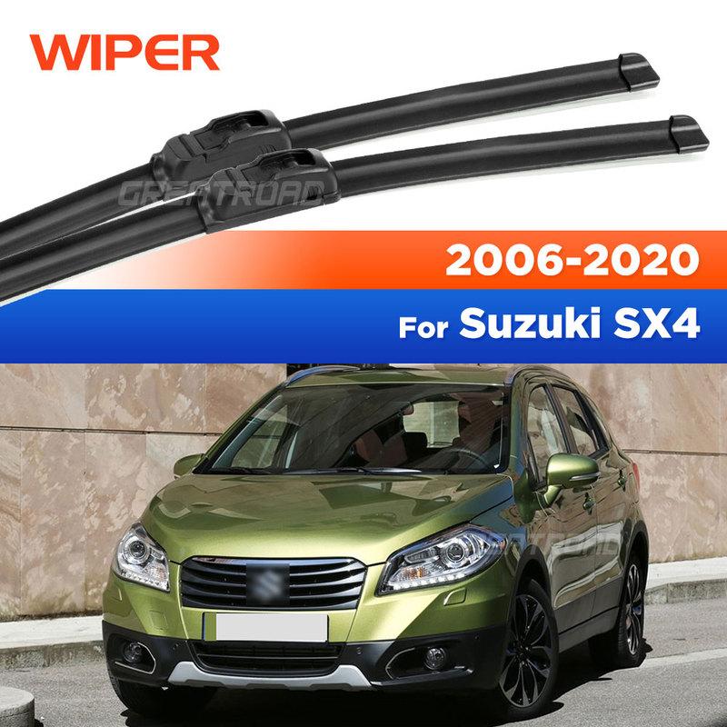 Para Suzuki SX4 2006- 2007 2008 2009 2010 2011 2012 2013 Limpador Dianteiro Lâminas do Limpador Para-brisa Escova para Janela 26"+14"