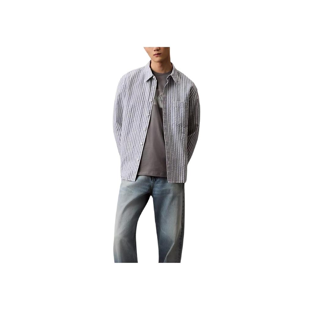 Calvin Klein Minimalist Comfortable Versatile Gradient Pattern Crew Neck Short Sleeve T-Shirt Men Tops Gray 4RB845G-030