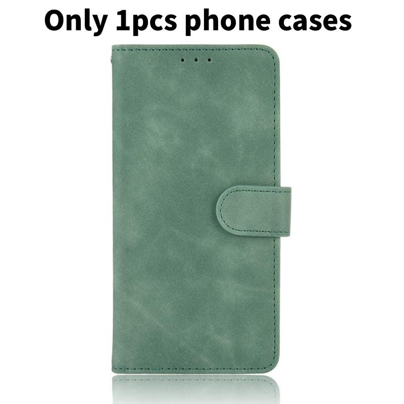 Color Leather Solid Flip Mobile Phone Case With Card Slots For Zte Blade A75 5g