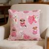 1pc Pillowcase, a Stylish Solid Pink Cute Dog-themed Pillowcase with a Zipper Design. The Pillowcase Features a Popular Dog Pattern, Made of Soft and 