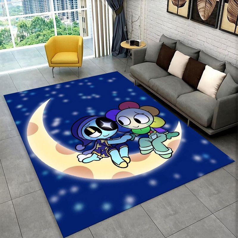 Game Dandy World Cartoon Non-Slip Area Rug for Living Room,Bedroom,Playroom,Soft Carpet Floor Mat Home Decor Rug Kids Room