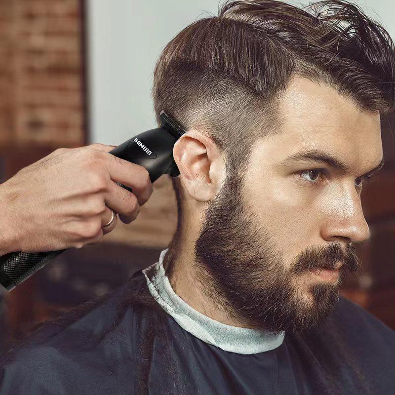 LCD Electric Hair Clipper and Shaver: Self-Cut Razor with Oil Head Carving Feature