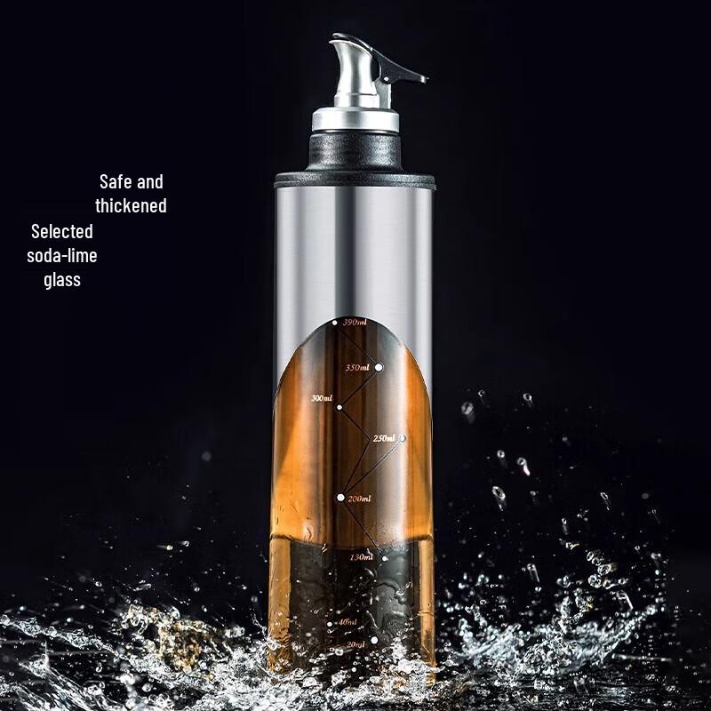 Герметичная стеклянная бутылка-дозатор для масла