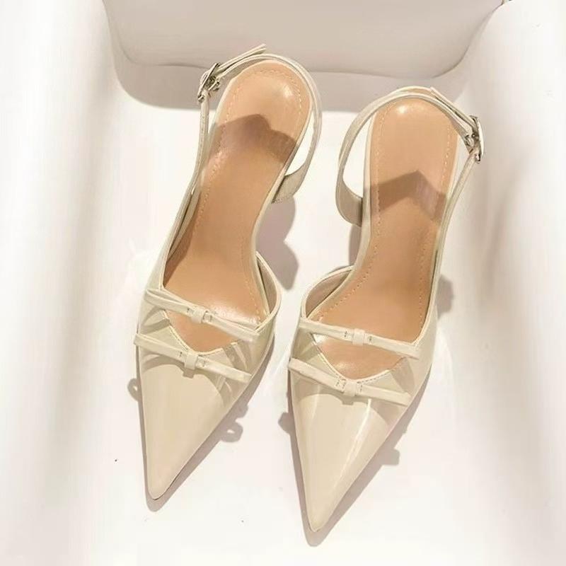 2025 Summer High Heel Women Sandals Fashion Butterfly-knot Dress Singbacks Pumps Elegant Party Wedding Female Shoes
