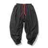 Men's Casual Solid Color Harem Pants Cotton and Linen Loose Oversize Beach Pants Jogger Sweatpants Male Wide Leg Trousers
