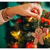 12pcs Gingerbread Man Ornaments for Christmas Tree, Assorted Plastic Gingerbread Figurines Ornaments, Christmas Tree Hanging Decorations, 3 Inch Tall