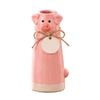 Artistic Resin Table Decoration Cute Animal Vase, Farmhouse Decorative Flower Holder for Home Hand Carved Ornaments Office Decor Pig/Cow/Sheep/Chicken