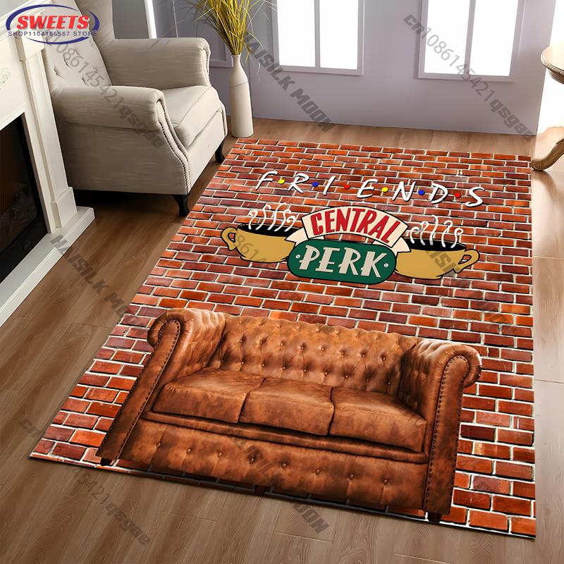 Movie Theme Friends Printed Carpet Rugs for Living Rooms Bedroom Entrance Door Mat Sofa Rugs Large Area Home Decor Rugs Gifts