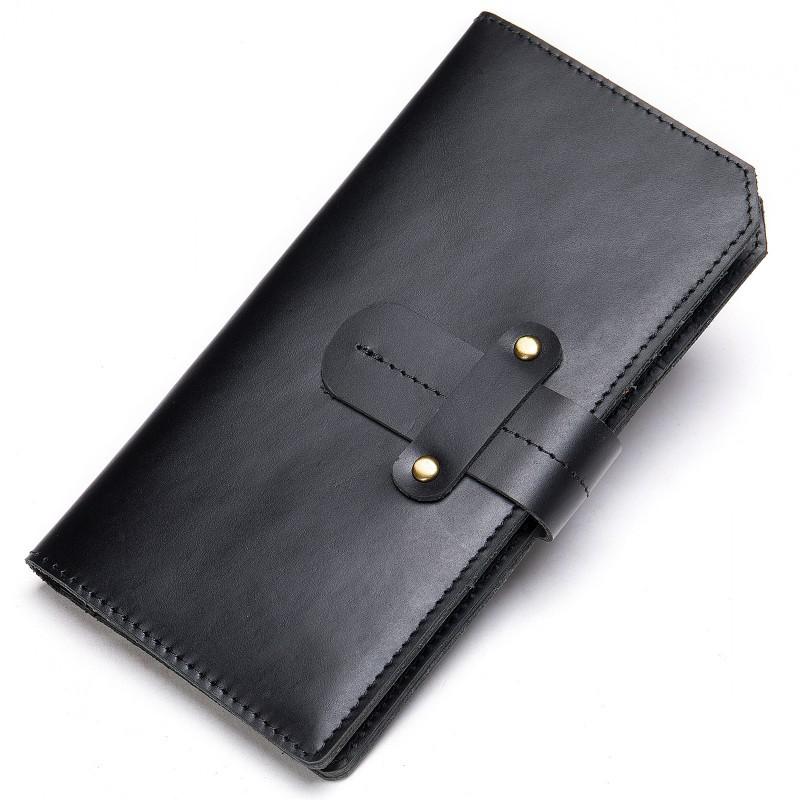 Retro Crazy Horse Leather Wallet Genuine Men's Long RFID Card Bag Large Capacity Slot Head Layer Money Clip Men
