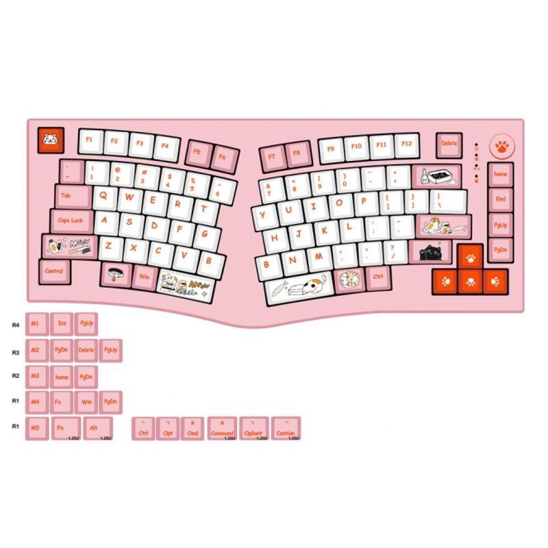 

Dndkb Alice75/80 Keychron Q8/Q 10 MDA Sublimation PBT Key Cap Pink