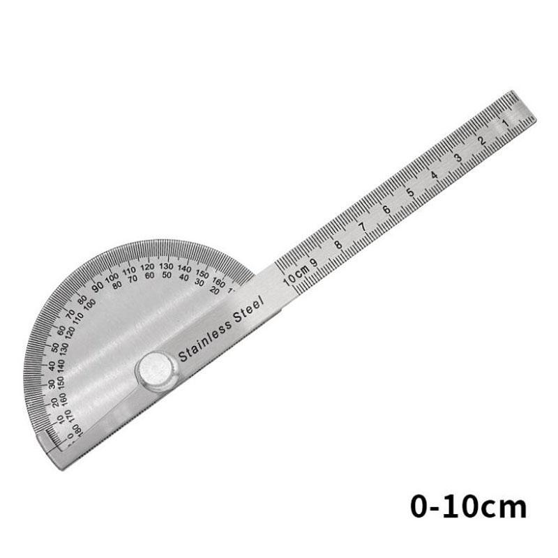 180 Graders Gradvinkelmätare Metalllinjal Vinkelmätare Rostfritt Stål Vinkelmätare Vinkelmätare Vinkelsökare Goniometer Vinkelöverförare