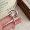 Geometric Design Tassel Bowknot Rings Finger Adjustable Sterling Silver Rings  Party Jewelry