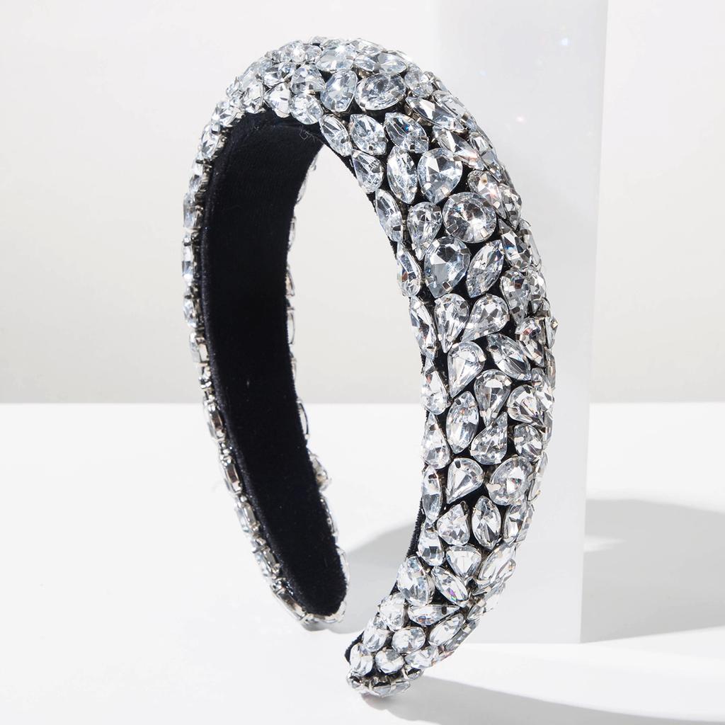 Diadema 2026 Estilo Retro Europeo y Americano Artesanía Pesada Llena de Diamantes Diadema Personalidad Alto Sentido Accesorios para el Cabello de Fiesta de Gala