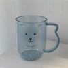 Tazza creativa per collutorio a forma di orso Bagno di casa Tazza per lavarsi i denti e il viso per bambini Stile semplice per la casa Coppia Tazza di plastica per spazzolino da denti