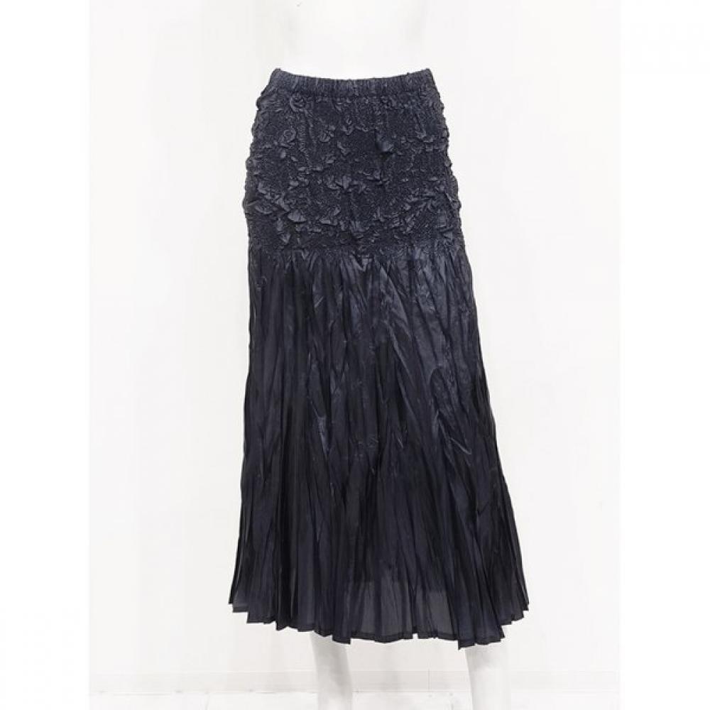 Specchio Rose Pleated Woven Long Skirt 441 244