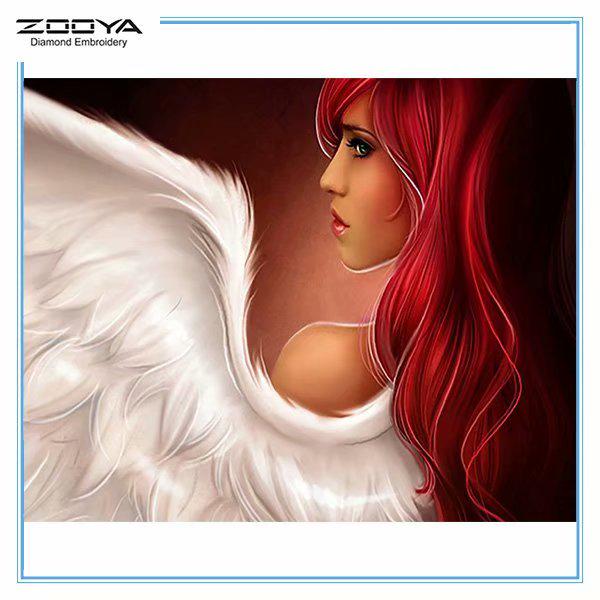

ZOOYA ZDIY 5D квадратный Алмазный горный хрусталь Ангел Вышивка Мозаика Картина Вышивка крестом Домашний декор