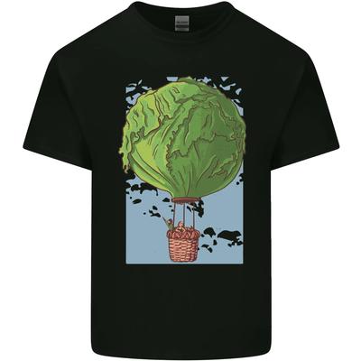 Funny Lettuce Hot Air Balloon Kids T-Shirt Childrens