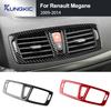 For Renault Megane RS 2009 2010 2011 2012 2013 2014 2015 Real Soft Carbon Fiber Sticker LHD RHD Center Console Air Outlet Trim