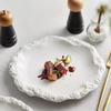 Ceramic Stone Pattern Dinner Plate Irregular Shape Dessert Dish Simple Meal Plate  Restaurants