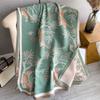 Thickened Jacquard Office Shawl Warm Women'S Flower Long Imitation Cashmere Scarf Double-Sided Scarf