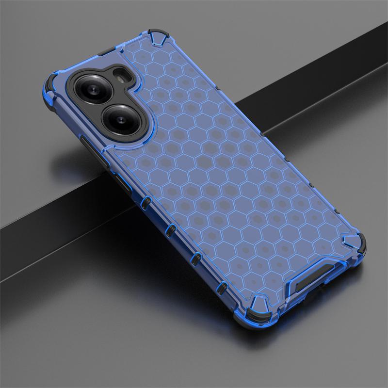Shockproof Transparent Case For Xiaomi Poco X7 Pro Honeycomb Armor Full Back Case For Poco X7 Pro Case Cover For Poco X7 Pro 5G
