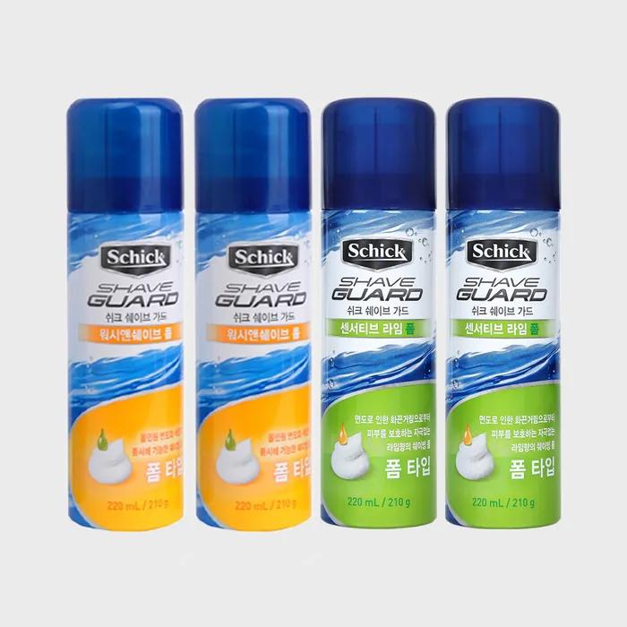 Schick_Schick Shave Guard 220ml (Sensitive Lime Foam/Wash & Shave Foam) x 4 (Select 1)