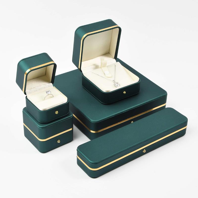 Jeweler Leather Box Wedding Ring Packaging Luxurious Leather Jewelry Box Jewelry Packaging Jewellery Packaging Box for Jewelry