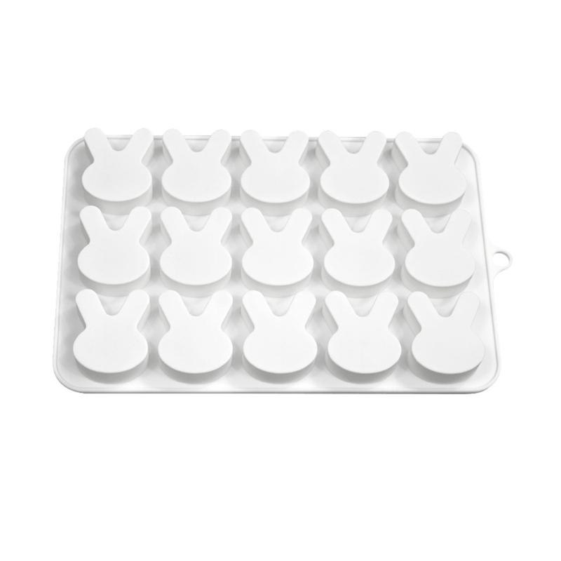 

15-гнездная пасхальная силиконовая форма для кролика, форма для шоколада, помадки, мусса, инструменты для украшения торта, форма для мыла своими руками