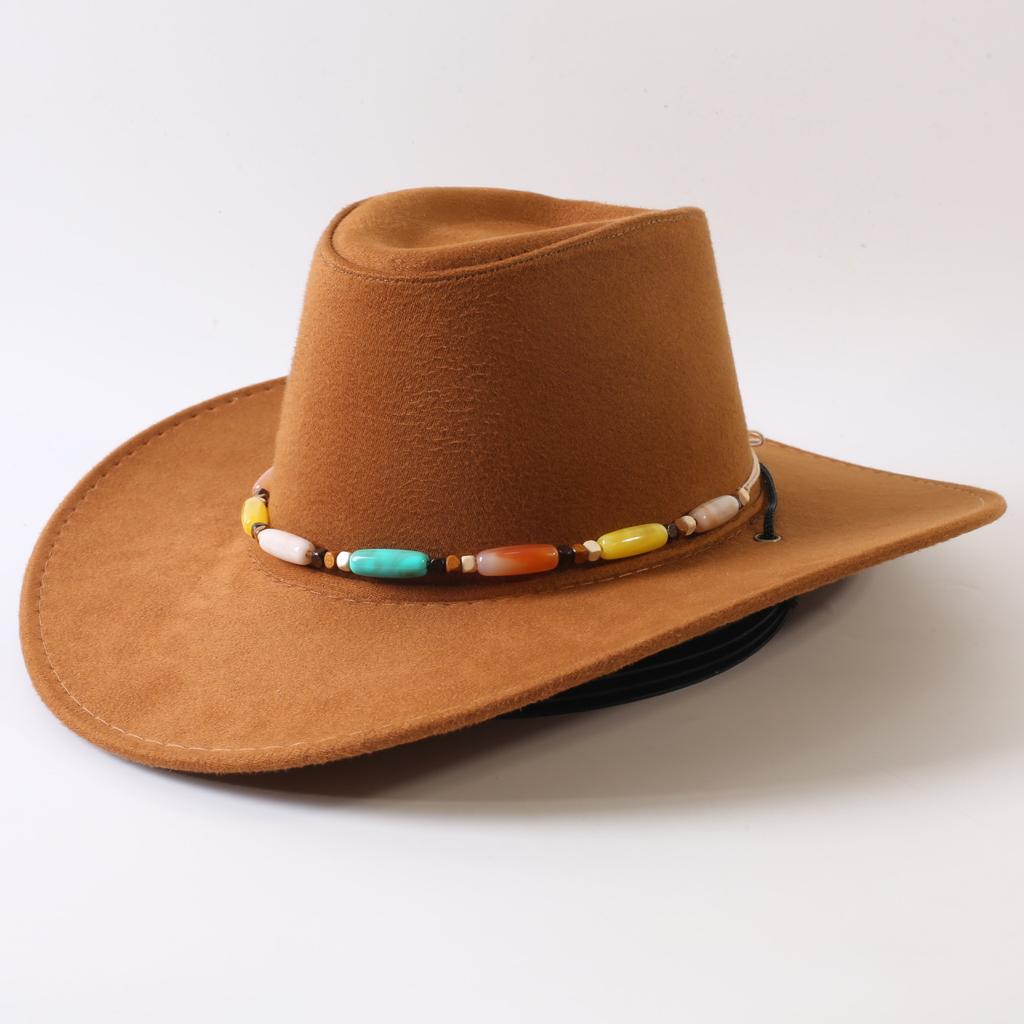 Popular European and American Classic Big-brimmed Western Cowboy Hat Men's and Women's Outdoor Fashion Anti-sun Cowboy Hat Jazz Hat