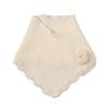 Women Winter Knit Waves Edge Turtleneck Faux Collar Elegant Flower Detachable Pullover Triangular Scarf Wrap Neck Warmer
