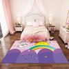 Tappeti 3D con Motivo Unicorno Rosa Cartone Animato Tappeto da Gioco per Camera da Letto Bambino Tappeto Decorazione per Camera Bambini Tappeto per Gattonare Bambino Tappeto Regalo di Natale per Bambini