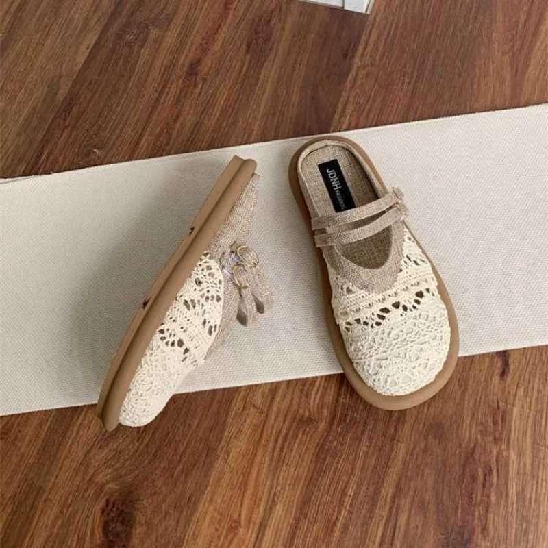 Pregnant women's shoes summer outer wear bag head sandals women's summer non-slip foot swelling cold slippers during pregnancy third trim