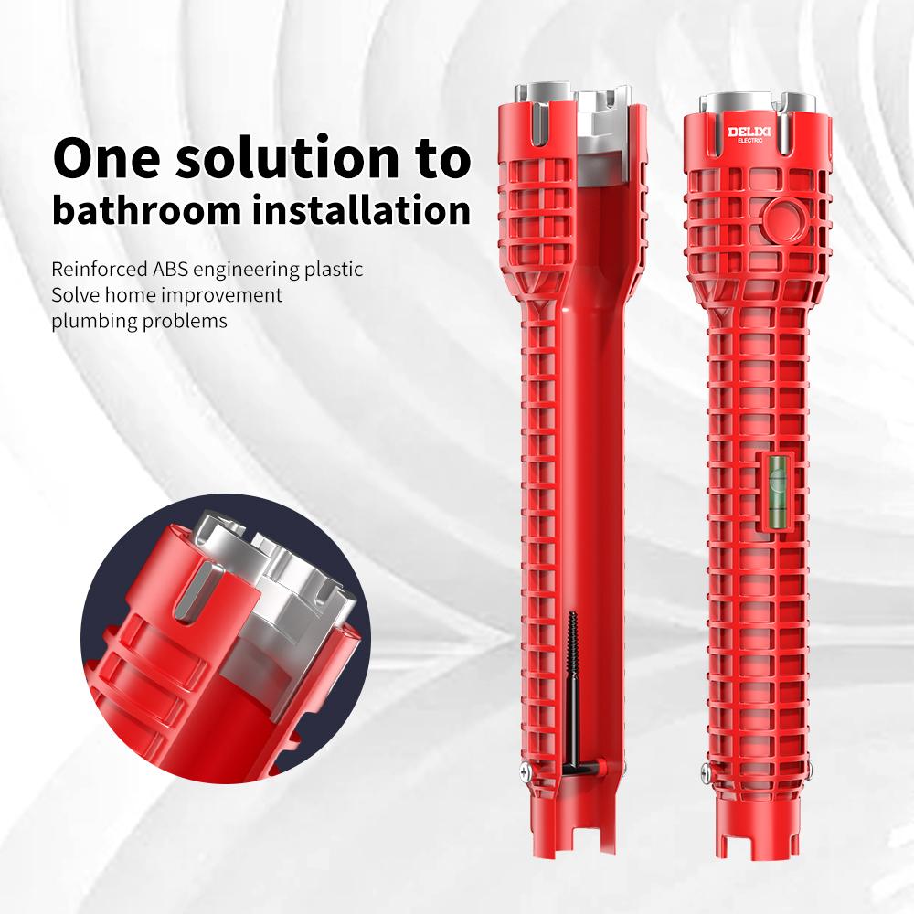 9 In 1 Sink Faucet Wrench Multifunction Pipe Wrench Anti-Slip Handle Double Head Wrench For Kitchen Bathroom Water Pipe Repair
