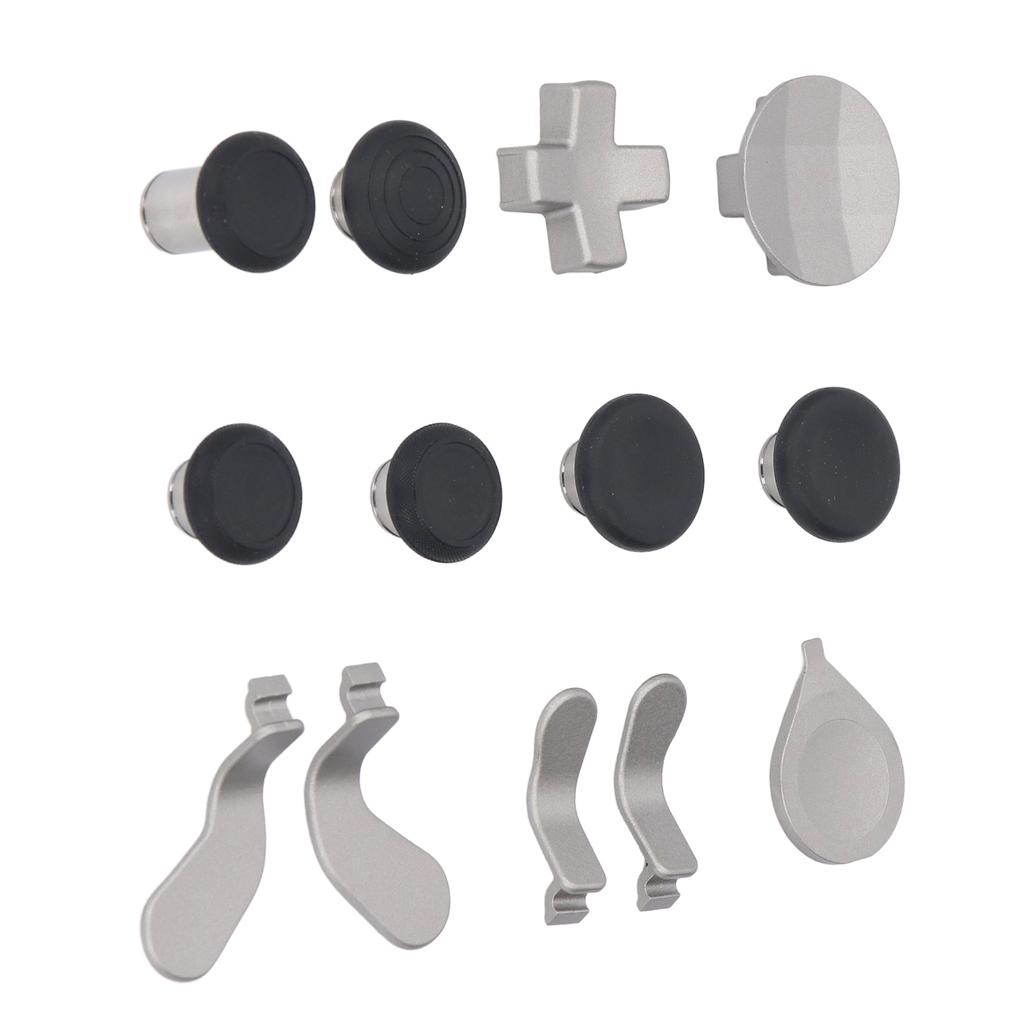 Game Controller Component Pack Silver with Storage Case Charging Dock 6 Thumbsticks 4 Paddles 2 D