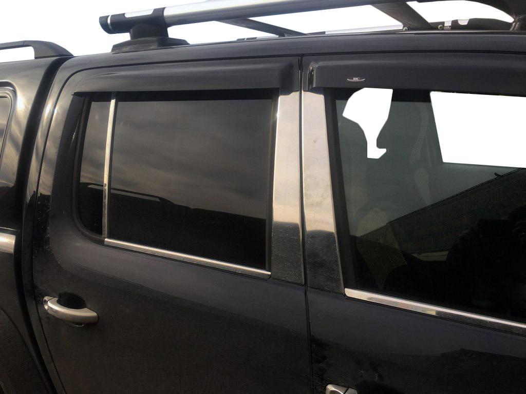 

Молдинги дверних стійок (6 шт, нерж) для Volkswagen Amarok 2010-2022 рр.